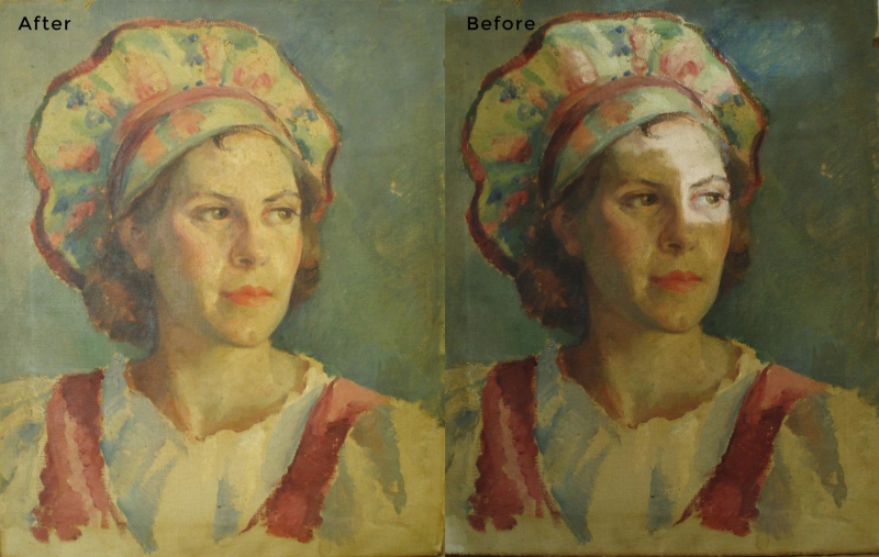 Woman Painting Restoration